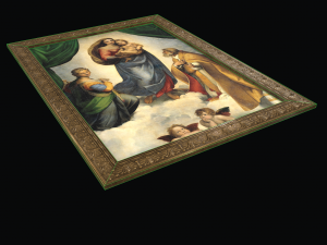 frame picture low poly pbr Modello 3D