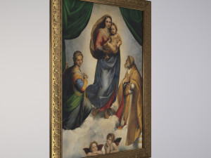 frame picture low poly pbr Modello 3D