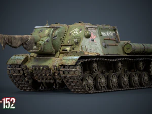 Radziecki czołg isu-152 zveroboy Model 3D