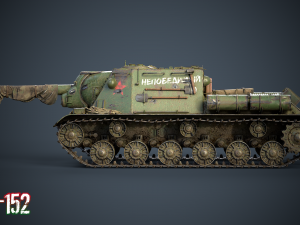 Soviet tank isu-152 zveroboi 3D Model