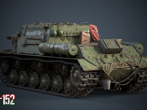 Soviet tank isu-152 zveroboi 3D Model