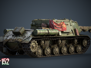 Soviet tank isu-152 zveroboi 3D Model