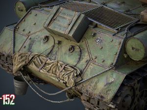 Soviet tank isu-152 zveroboi 3D Model