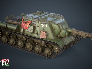 Soviet tank isu-152 zveroboi 3D Model
