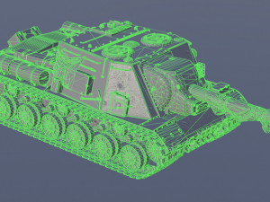 Soviet tank isu-152 zveroboi 3D Model