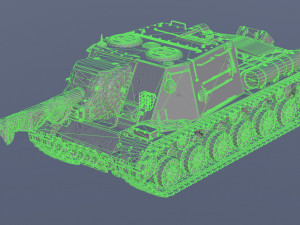 Soviet tank isu-152 zveroboi 3D Model
