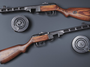 Submachinegun PPSH 3D Model