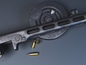 Submachinegun PPSH 3D Model