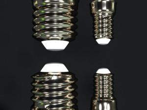 six incandescent bulbs multispiral vintage led bulb collection Modello 3D