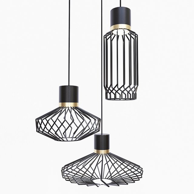 chandelier pendant nowodvorski pico iii 8863 and pico i 8862 3D Модель .c4d .max .obj .3ds .fbx .stl .blend