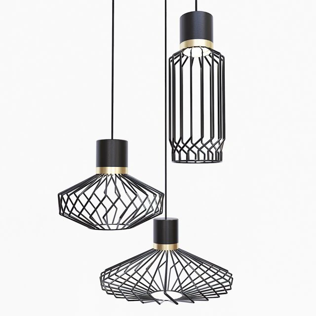 chandelier pendant nowodvorski pico iii 8863 and pico i 8862 3D Model .c4d .max .obj .3ds .fbx .stl .blend 