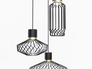 샹들리에 펜던트 nowodvorski pico iii 8863 및 pico i 8862 3D 모델