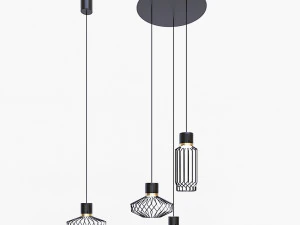 chandelier pendant nowodvorski pico iii 8863 and pico i 8862 3D Model