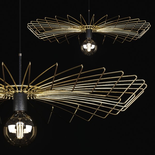 hanging chandelier nowodvorski umbrella gold 8874 3D Модель .c4d .max .obj .3ds .fbx .stl .blend 