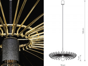hanging chandelier nowodvorski umbrella gold 8874 3D Модель