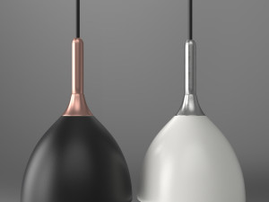 two hanging lamps halo design bellevue pendant Modèle 3D