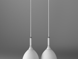 two hanging lamps halo design bellevue pendant Modèle 3D
