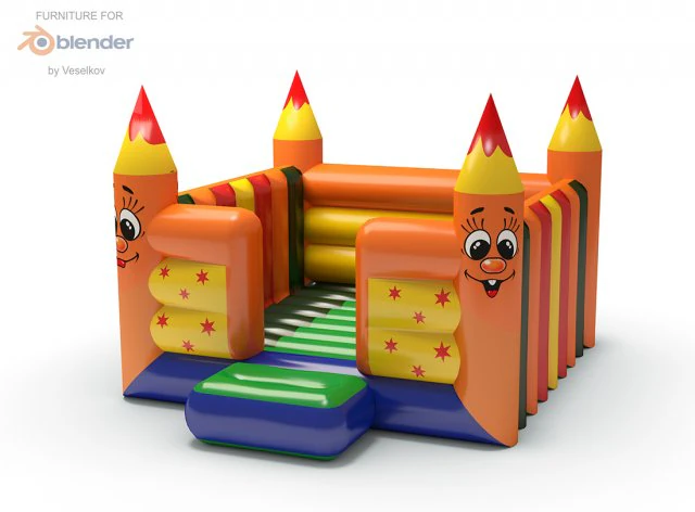 trampoline 3D Model .c4d .max .obj .3ds .fbx .stl .blend 