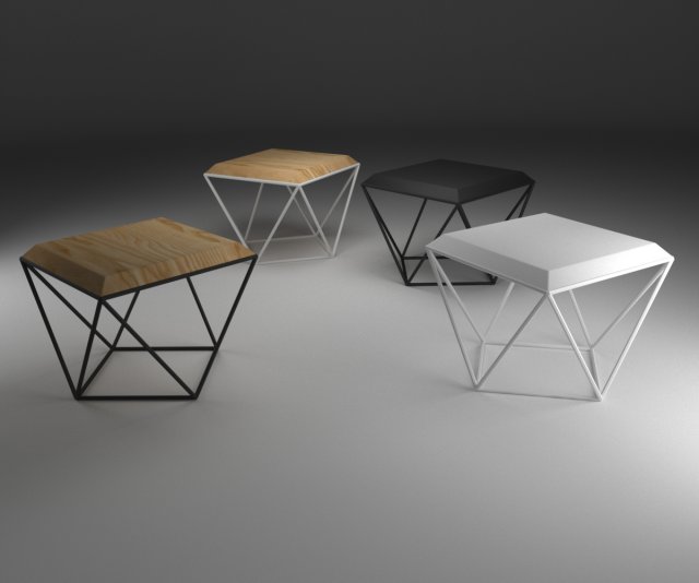 coffee table 3D 模型 .c4d .max .obj .3ds .fbx .stl .blend 