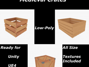 medieval crates collection Modello 3D