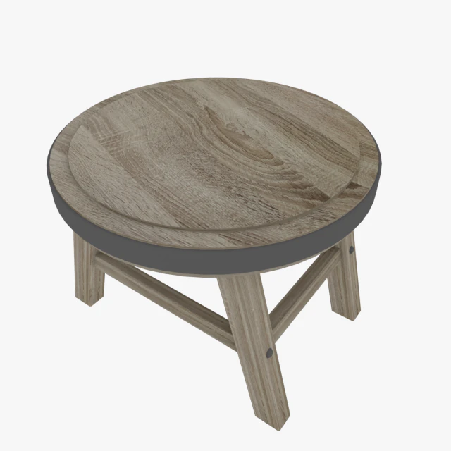 gamereadywoodenstool 3D Model .c4d .max .obj .3ds .fbx .stl .blend