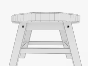 gamereadywoodenstool 3D Model