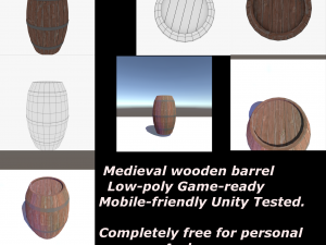 the wooden barrel 3D-Modell
