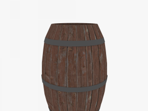 the wooden barrel Modello 3D
