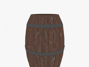 the wooden barrel 3D Model