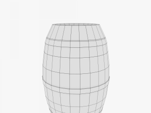 the wooden barrel Modello 3D