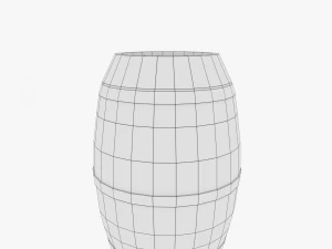 the wooden barrel 3D Model