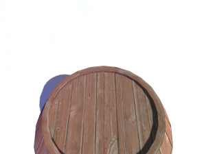 the wooden barrel Modello 3D