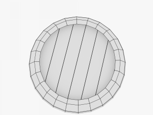 the wooden barrel Modello 3D