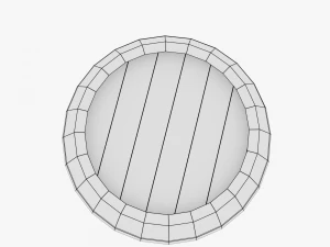 the wooden barrel 3D Model