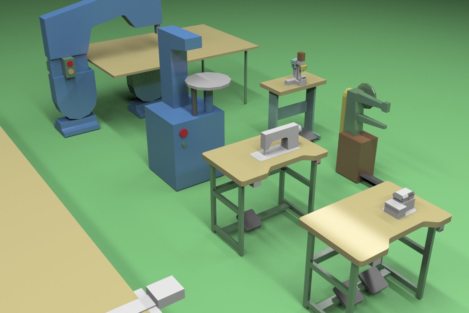 Sewing Machines 3d Model In Machines 3dexport