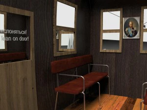 kereta pos dengan mesin uap Model 3D