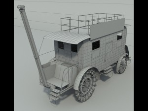 stagecoach with steam engine 3D Model