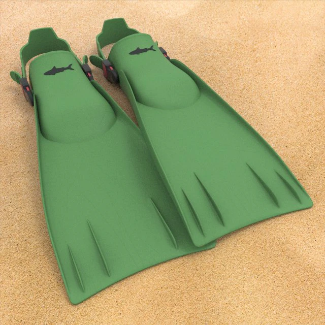 3d dive flippers 3D Model .c4d .max .obj .3ds .fbx .stl .blend 