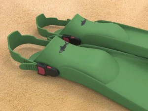 3d dive flippers 3D Model