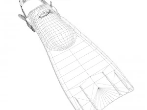 3d dive flippers 3D Model