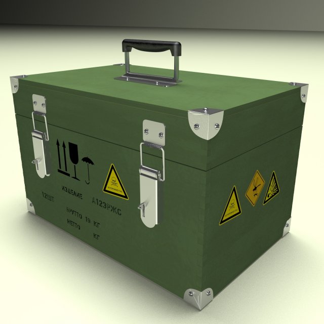 soviet military box 3D Model .c4d .max .obj .3ds .fbx .stl .blend 