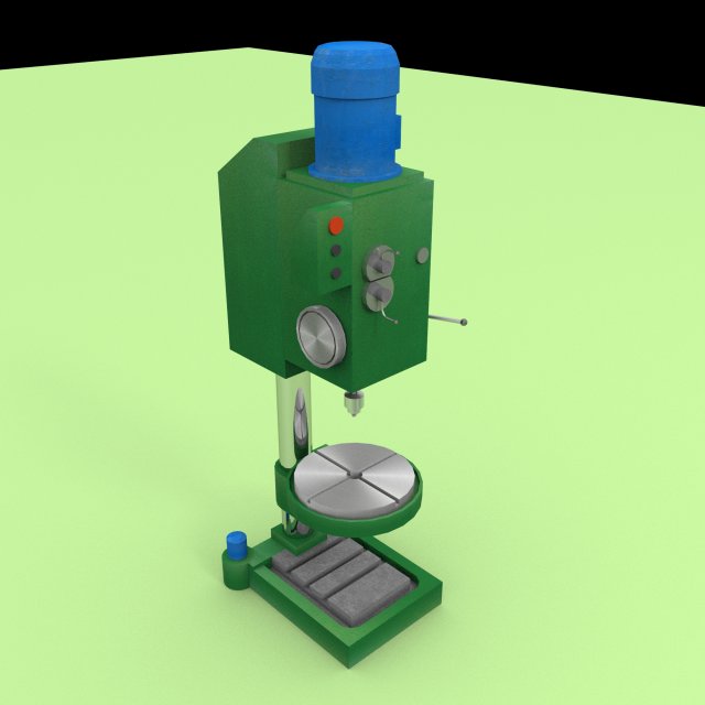 industrial drilling machine Modèle 3D .c4d .max .obj .3ds .fbx .stl .blend
