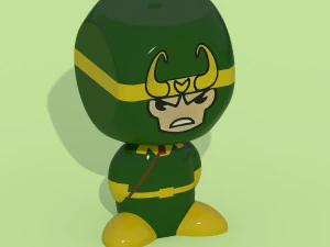 Комікси Локі Марвел 3D Модель