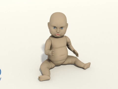 人形の赤ちゃん 3Dモデル
