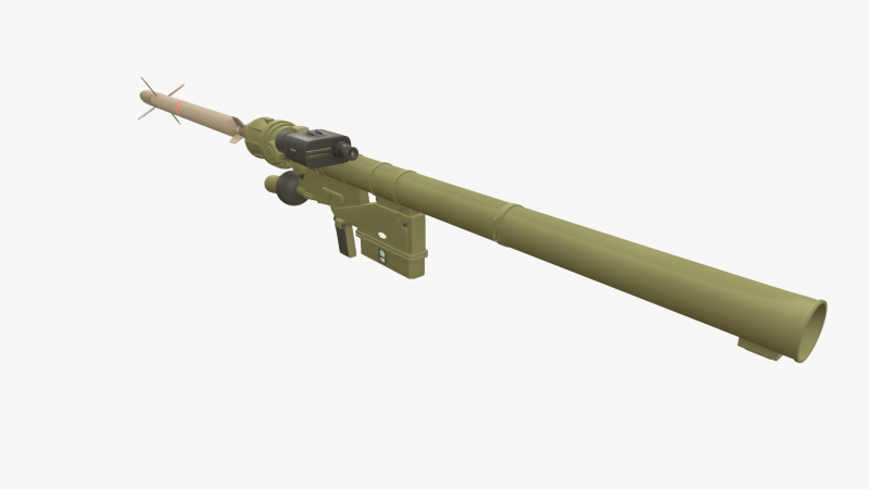 Man-portable anti-aircraft missile system verba 3D Модель .c4d .max .obj .3ds .fbx .stl .blend 