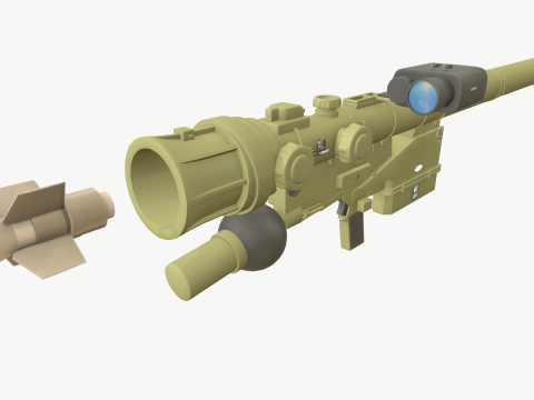 Man-portable anti-aircraft missile system verba 3D Модель