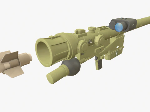 Sistema port&aacute;til de misiles antia&eacute;reos verba Modelo 3D
