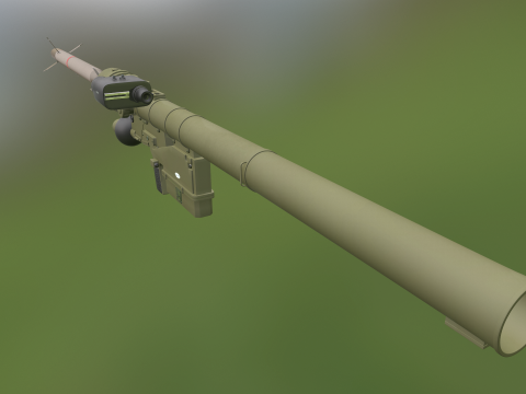 Man-portable anti-aircraft missile system verba 3D Модель