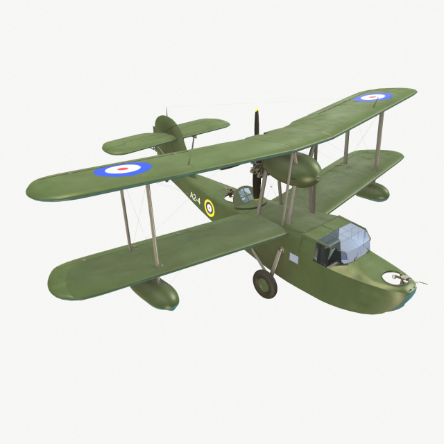Supermarine walrus mk-1 3D Model .c4d .max .obj .3ds .fbx .stl .blend 