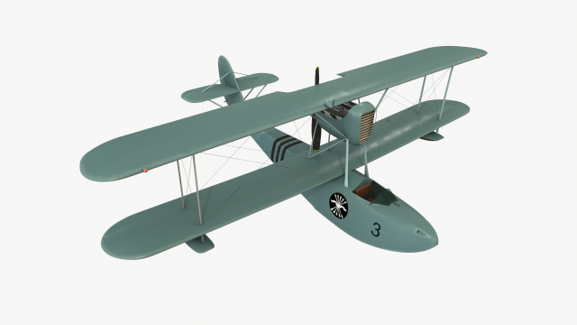 Seaplane macchi m41 bis Modelo 3D .c4d .max .obj .3ds .fbx .stl .blend 